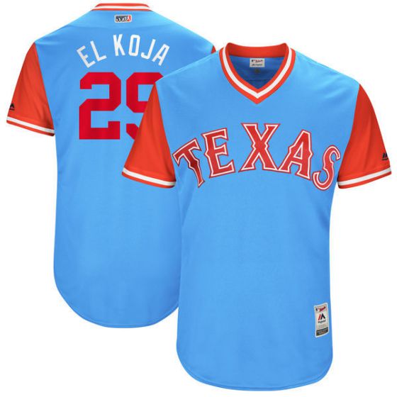 Men Texas Rangers #29 El koja Light Blue New Rush Limited MLB Jerseys->chicago bulls->NBA Jersey